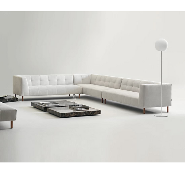 Grid-Tufted Endpiece Modular Sofa | Dema Scacco | Italianfurniture.com