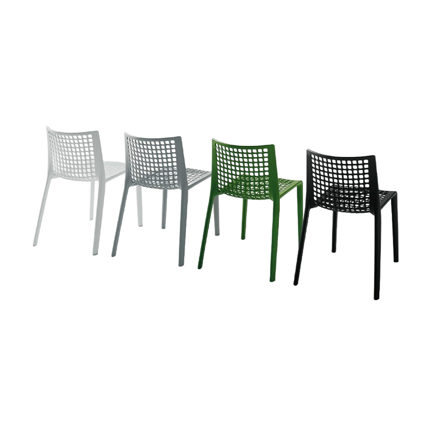 Perforated Stackable Outdoor Dining Chair | Desalto 288 | Italianfurniture.com