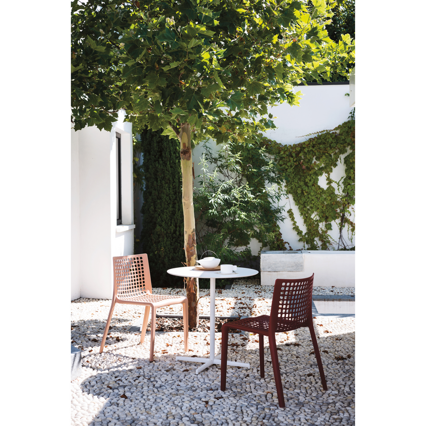 Perforated Stackable Outdoor Dining Chair | Desalto 288 | Italianfurniture.com