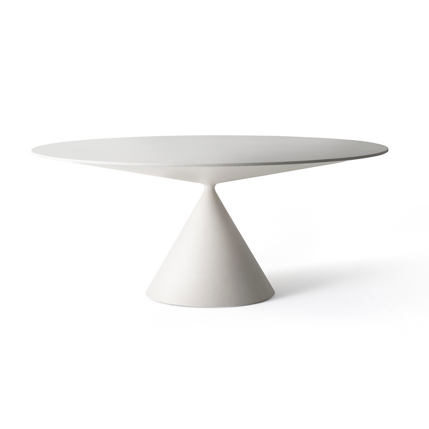 Conical Base Glass Dining Table | Desalto Clay | Italianfurniture.com