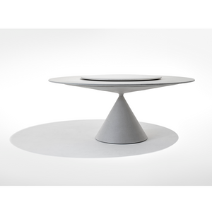 Conical Base Table with Lazy Susan | Desalto Clay