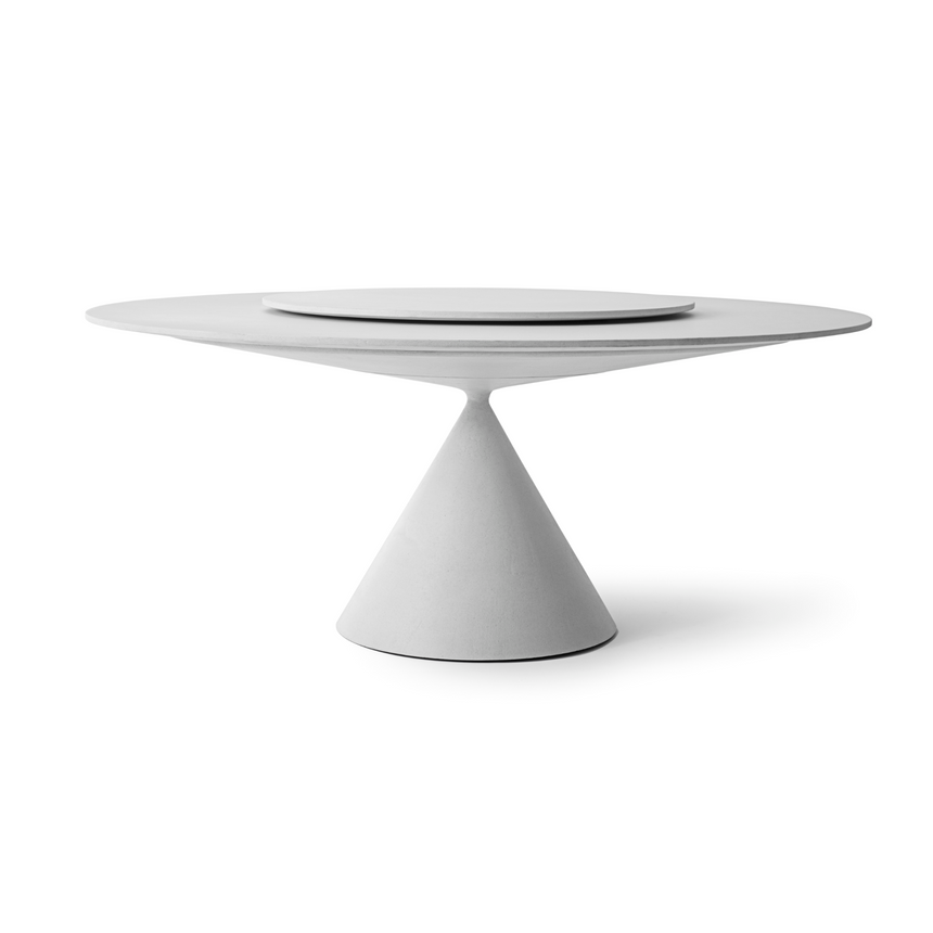 Conical Base Table with Lazy Susan | Desalto Clay