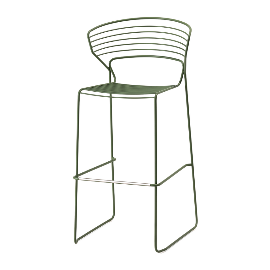 Ergonomic Stackable Outdoor Barstool | Desalto Koki | Italianfurniture.com