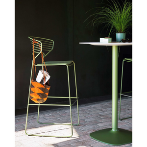 Ergonomic Stackable Outdoor Barstool | Desalto Koki | Italianfurniture.com