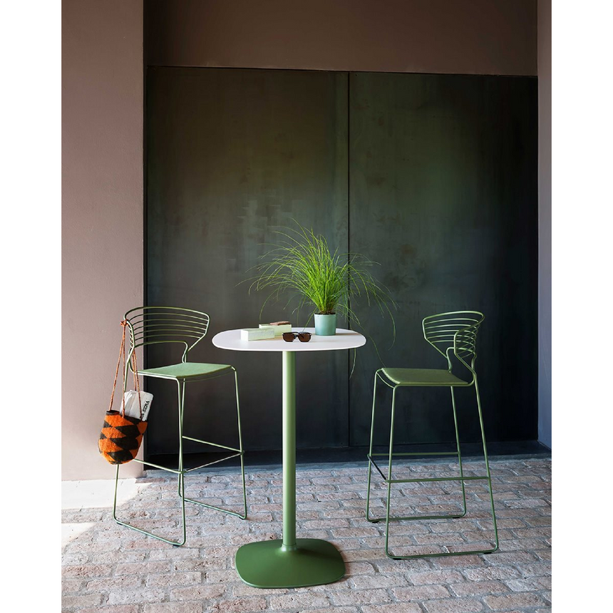 Ergonomic Stackable Outdoor Barstool | Desalto Koki | Italianfurniture.com