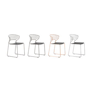 Wire Curved Back Accent Chair | Desalto Koki | Italianfurniture.com
