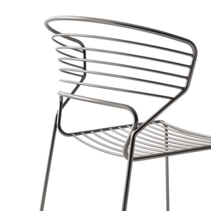 Wire Curved Back Accent Chair | Desalto Koki | Italianfurniture.com
