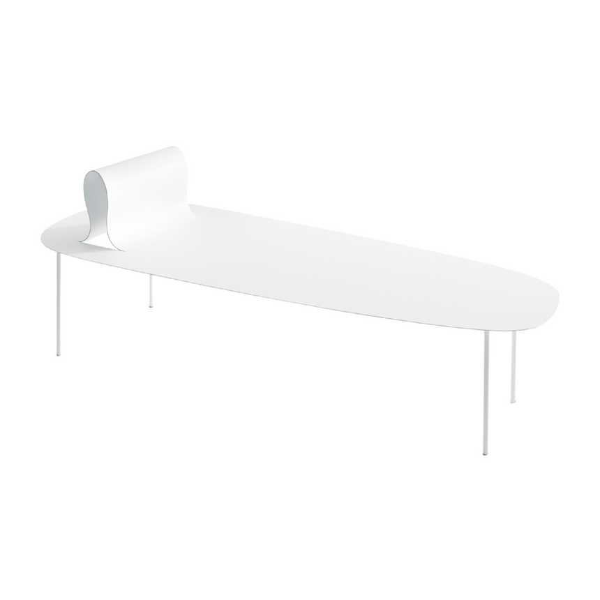 Bent-Back Metal Outdoor Bench | Desalto Softer than | Italianfurniture.com