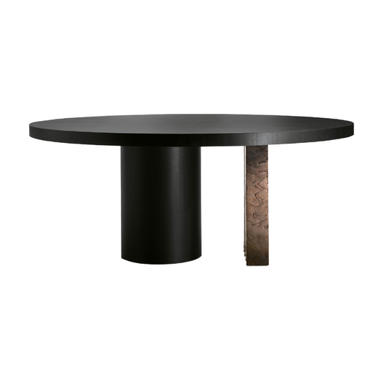 Differentiated Bases Round Dining Table | Somaschini Ozark | Italianfurniture.com
