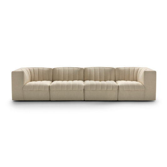 Beige Rounded Modular Sofa | Qeeboo Arflex | Italianfurniture.com