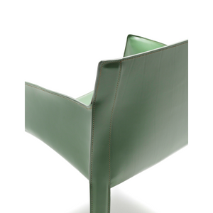 Padded Leather Dining Armchair | Fasem P90 | Italianfurniture.com