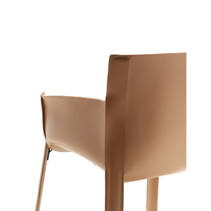 Padded Leather Dining Armchair | Fasem P90 | Italianfurniture.com