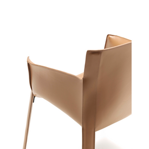 Padded Leather Dining Armchair | Fasem P90 | Italianfurniture.com