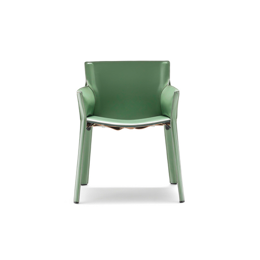 Padded Leather Dining Armchair | Fasem P90 | Italianfurniture.com