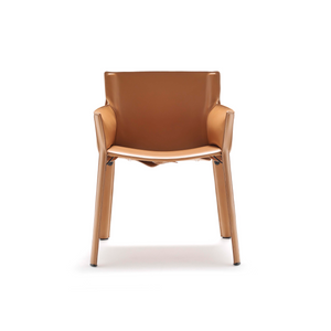 Padded Leather Dining Armchair | Fasem P90 | Italianfurniture.com