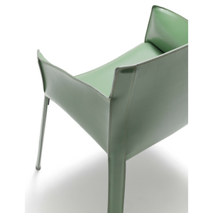 Padded Leather Dining Armchair | Fasem P90 | Italianfurniture.com