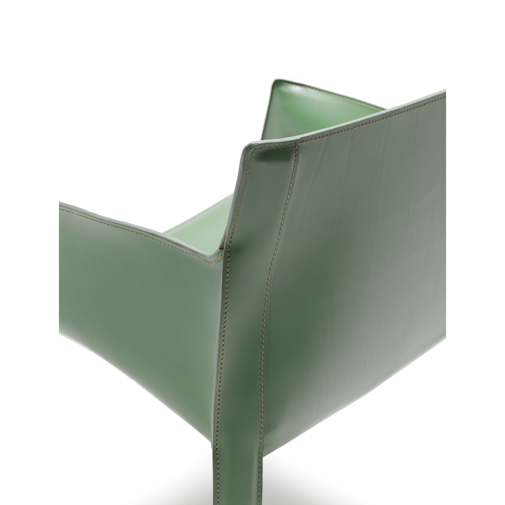 Padded Leather Dining Armchair | Fasem P90 | Italianfurniture.com