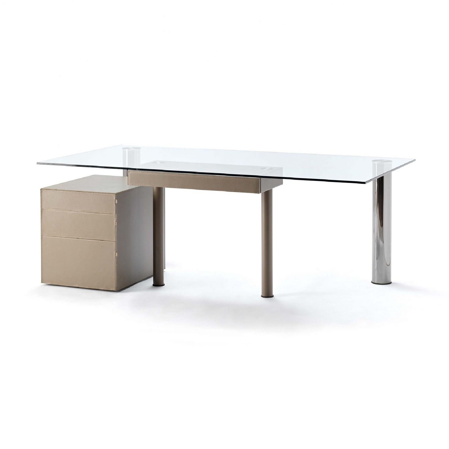 Tempered Glass Executive Desk | Fasem Abaco | ItalianFurniture.com