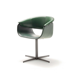 Cross Base Leather Swivel Chair | Fasem Airlux | Italianfurniture.com