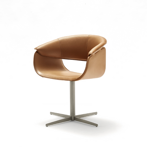 Cross Base Leather Swivel Chair | Fasem Airlux | Italianfurniture.com