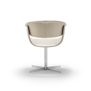 Cross Base Leather Swivel Chair | Fasem Airlux | Italianfurniture.com