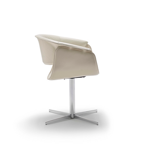 Cross Base Leather Swivel Chair | Fasem Airlux | Italianfurniture.com