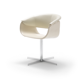 Cross Base Leather Swivel Chair | Fasem Airlux | Italianfurniture.com