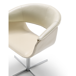 Cross Base Leather Swivel Chair | Fasem Airlux | Italianfurniture.com