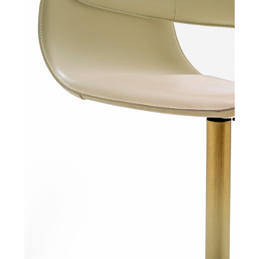 Leather Pedestal Swivel Chair | Fasem Airlux | Italianfurniture.com