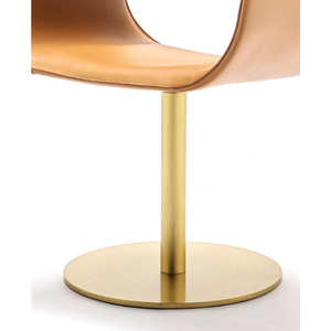 Leather Pedestal Swivel Chair | Fasem Airlux | Italianfurniture.com