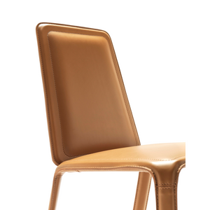 Brown Leather Dining Chair | Fasem Ande | Italianfurniture.com