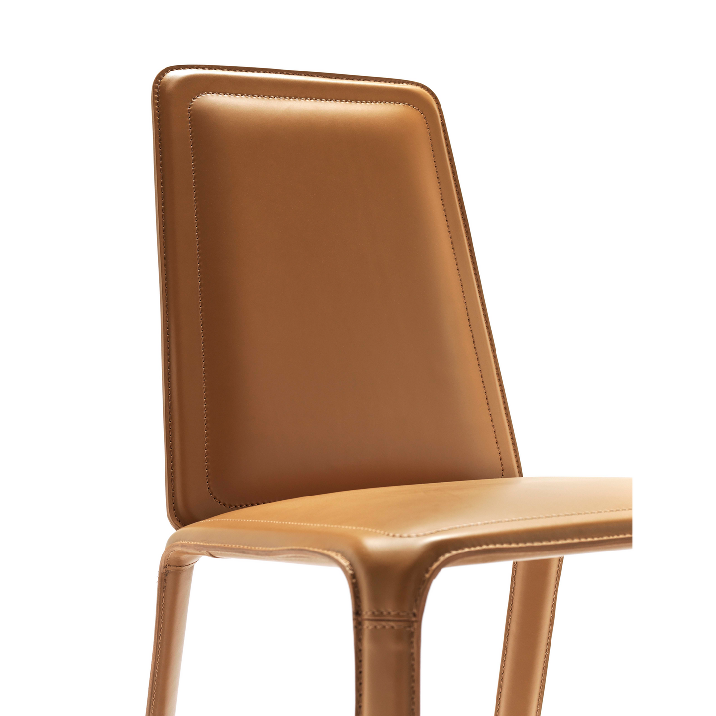 Brown Leather Dining Chair | Fasem Ande | Italianfurniture.com