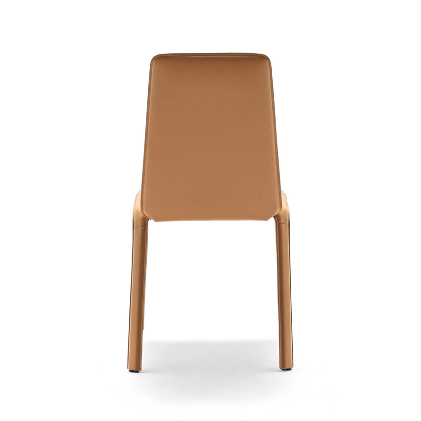 Brown Leather Dining Chair | Fasem Ande | Italianfurniture.com