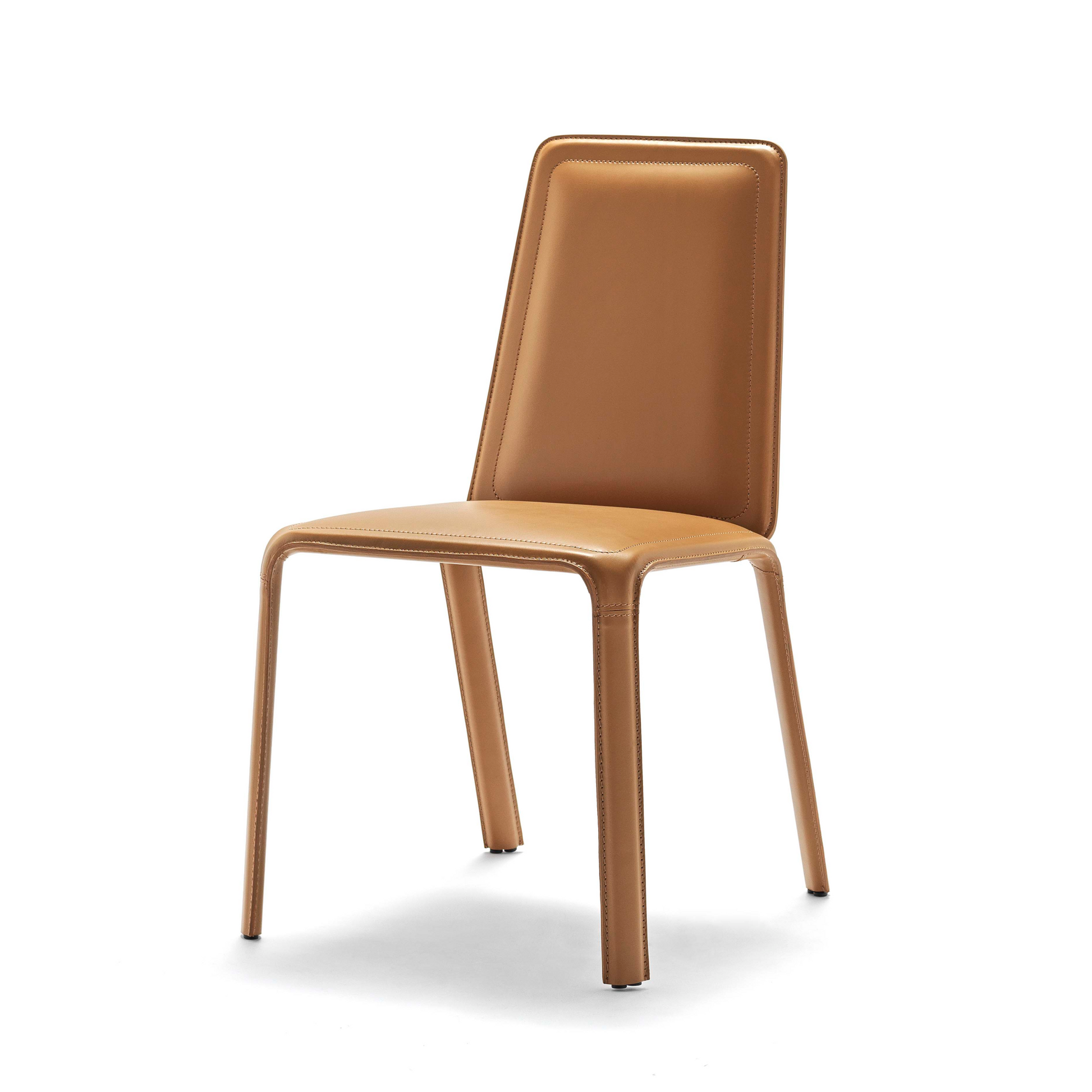 Brown Leather Dining Chair | Fasem Ande | Italianfurniture.com