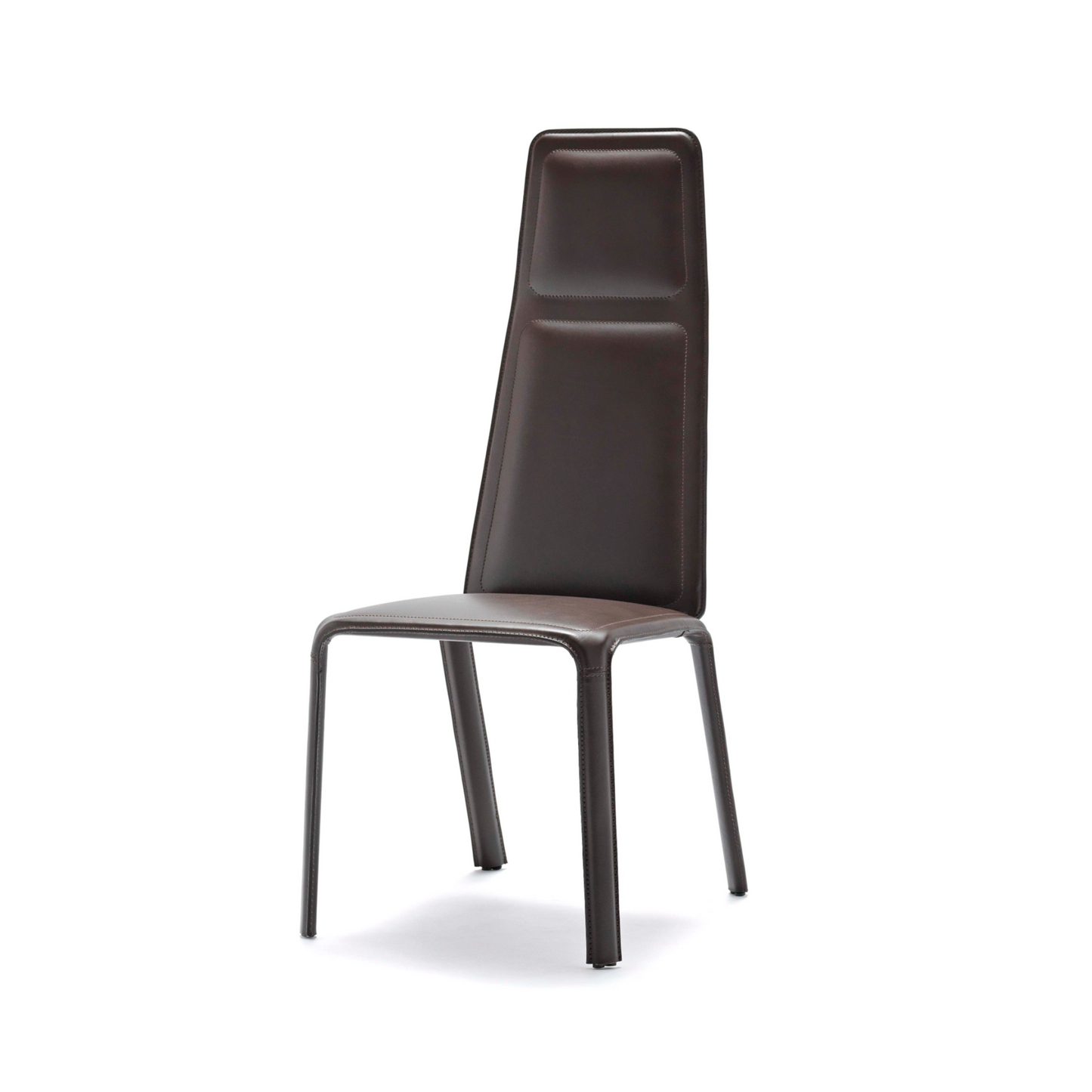 High-Back Leather Dining Chair | Fasem Ande Tall | Italianfurniture.com