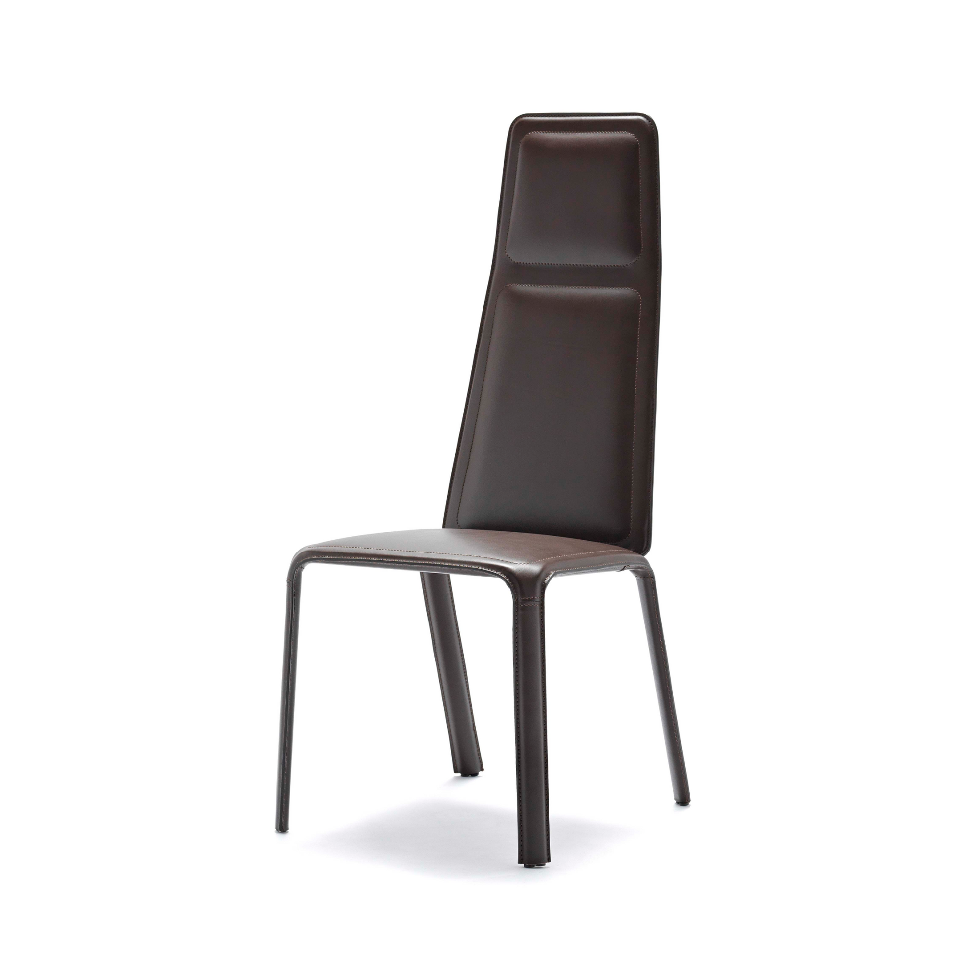 High-Back Leather Dining Chair | Fasem Ande Tall | Italianfurniture.com