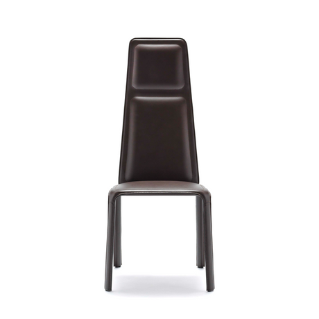 High-Back Leather Dining Chair | Fasem Ande Tall | Italianfurniture.com