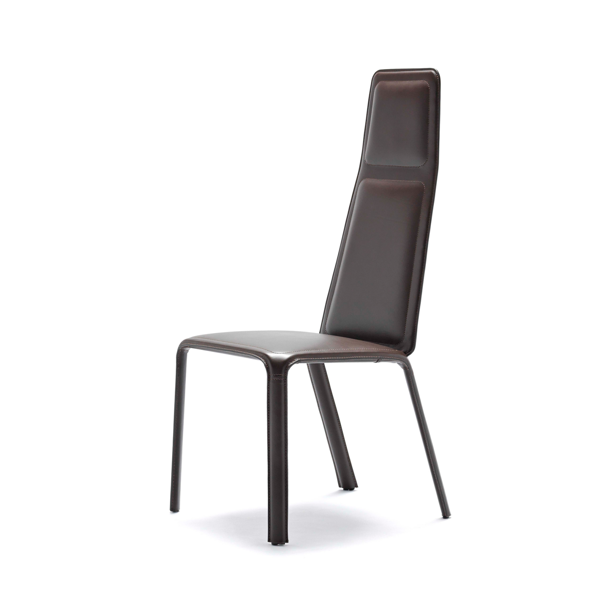 High-Back Leather Dining Chair | Fasem Ande Tall | Italianfurniture.com