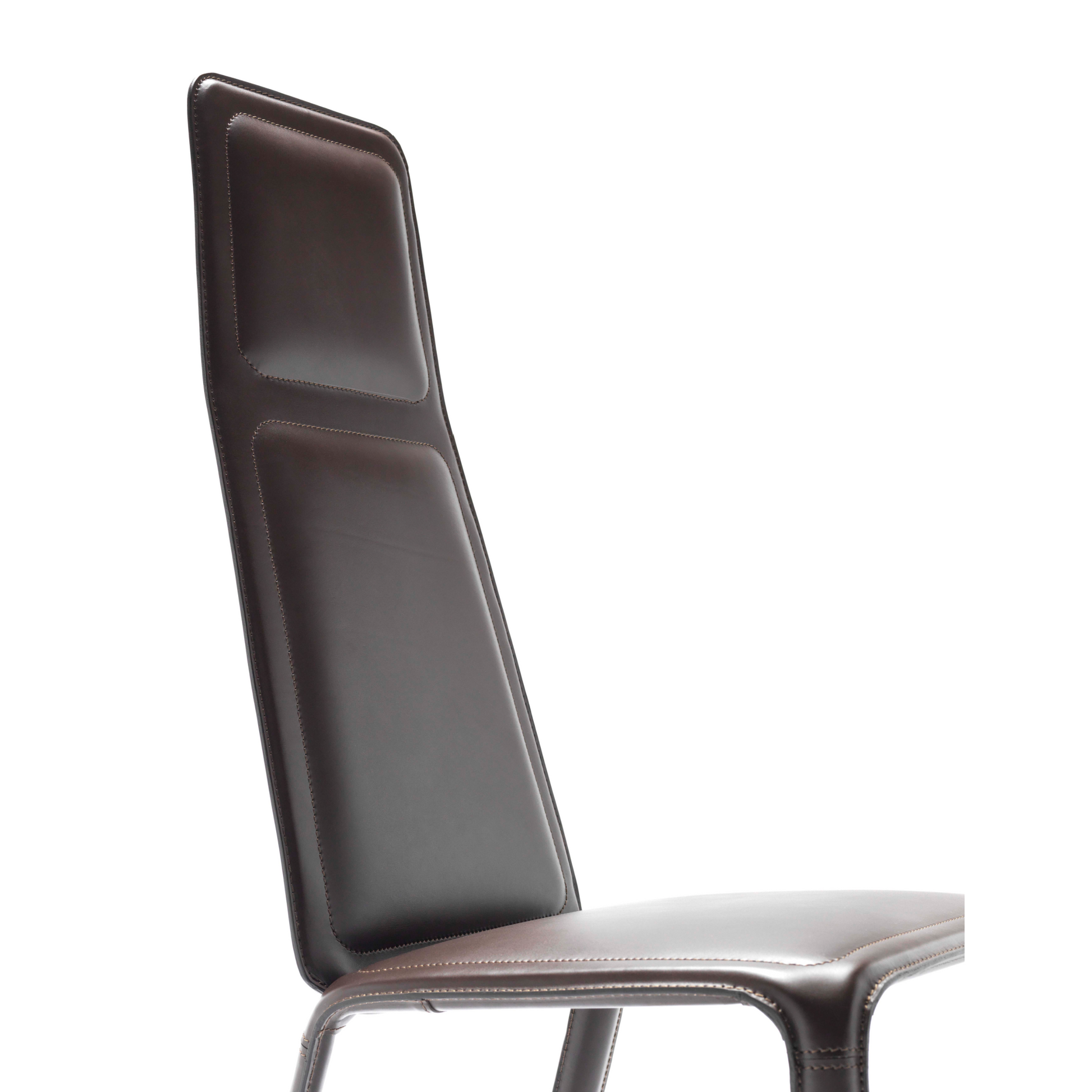 High-Back Leather Dining Chair | Fasem Ande Tall | Italianfurniture.com