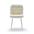 Leather Strapped Bouclé Dining Chair | Fasem Avion | Italianfurniture.com