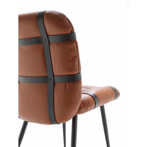 Leather Mesh Dining Chair | Fasem Avion Pelle | Italianfurniture.com