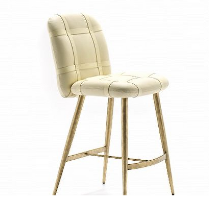 Leather Strapped Bar Stool | Fasem Avion | Italianfurniture.com