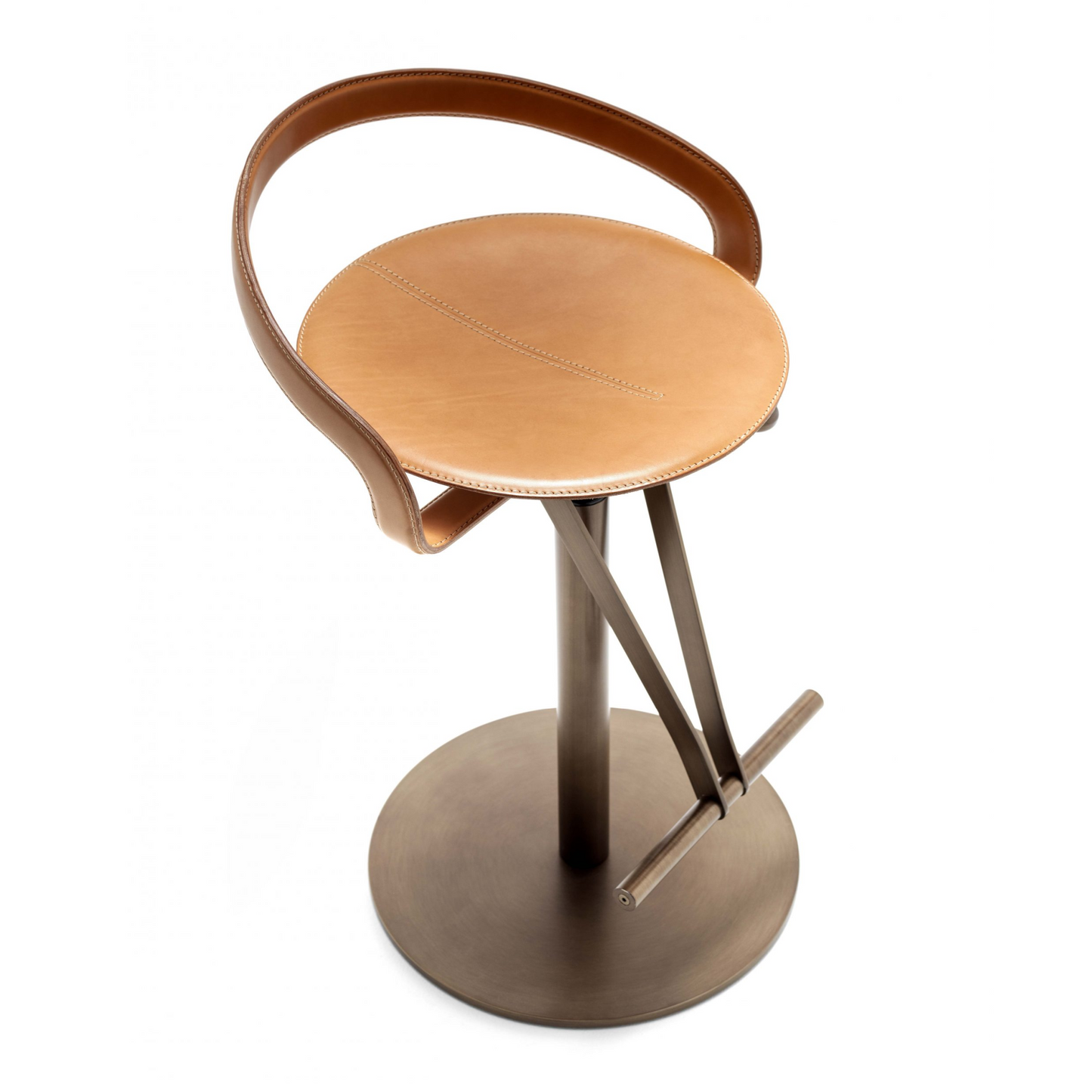 Leather Seat Swivel Bar Stool | Fasem Cayman | Italianfurniture.com