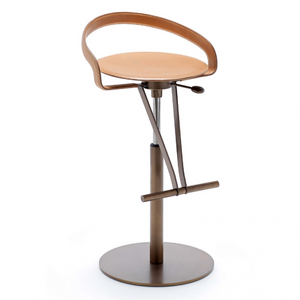 Leather Seat Swivel Bar Stool | Fasem Cayman | Italianfurniture.com