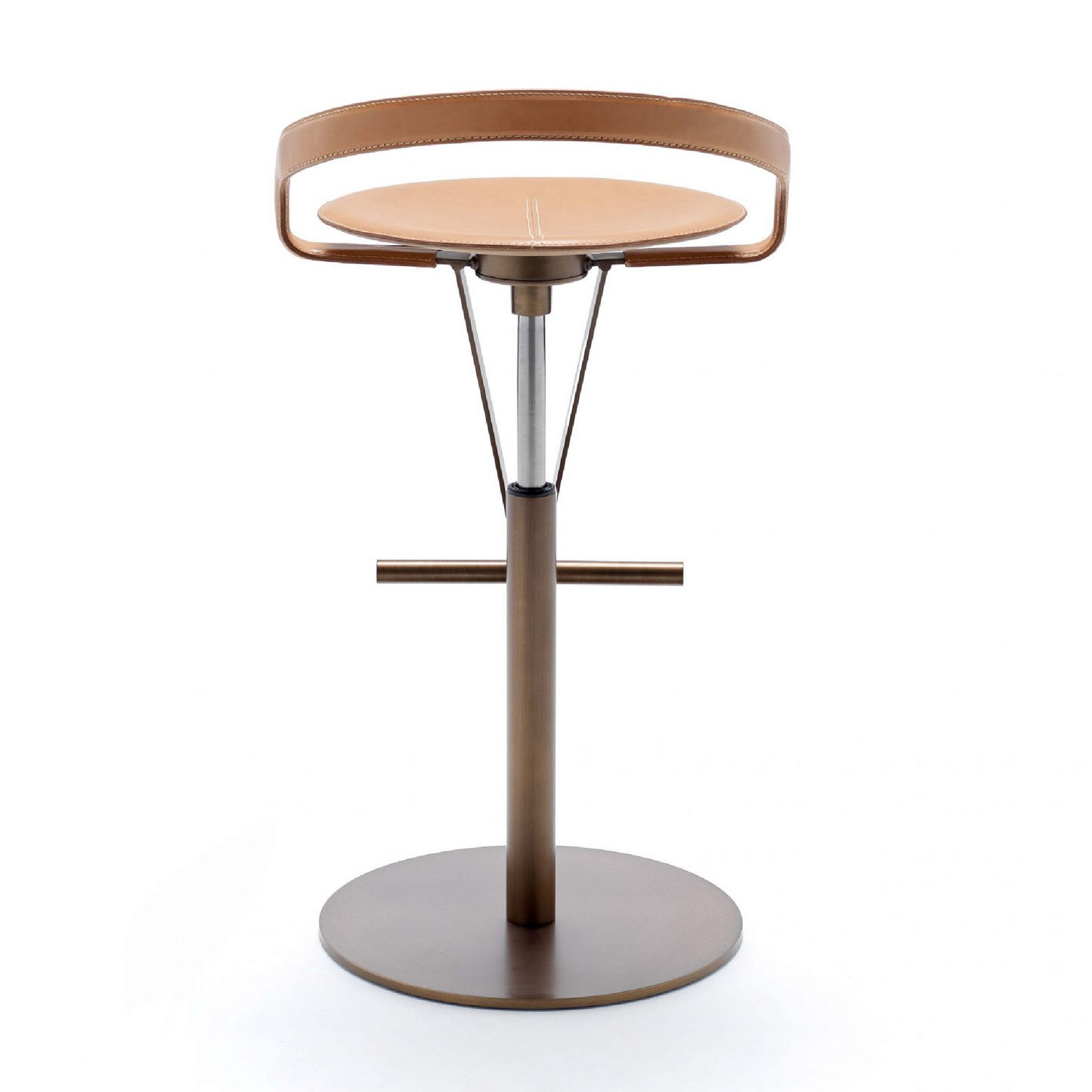 Leather Seat Swivel Bar Stool | Fasem Cayman | Italianfurniture.com