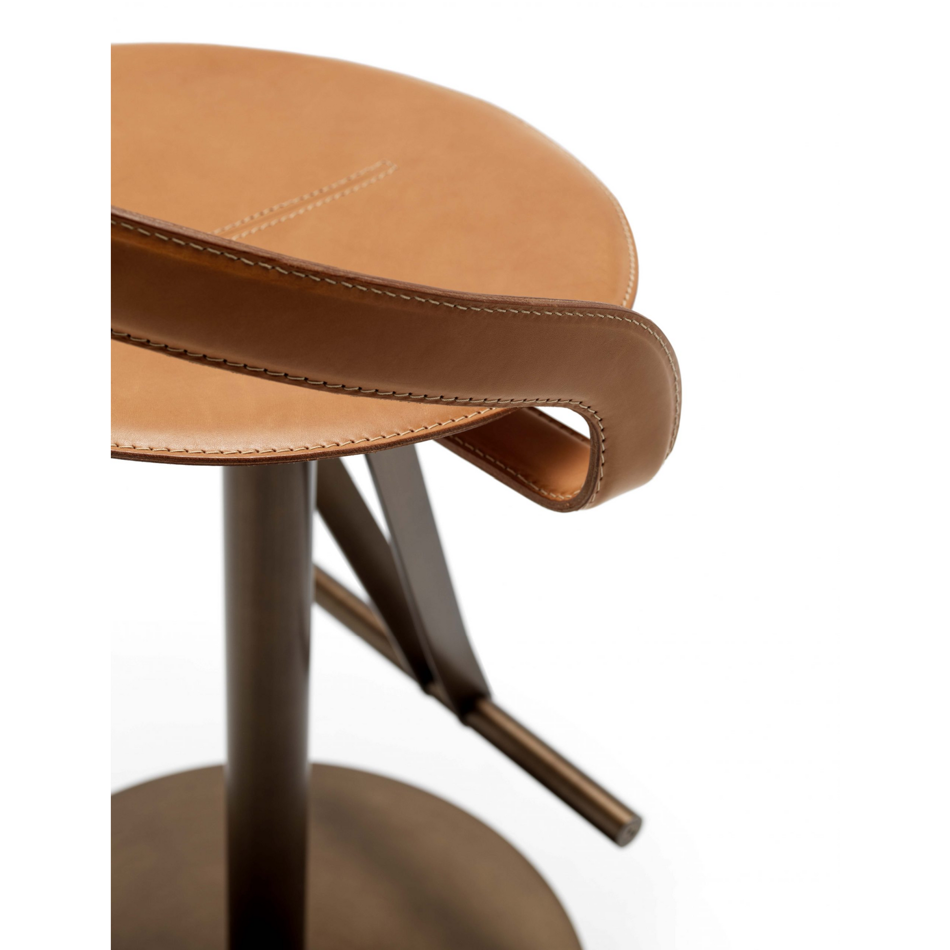 Leather Seat Swivel Bar Stool | Fasem Cayman | Italianfurniture.com