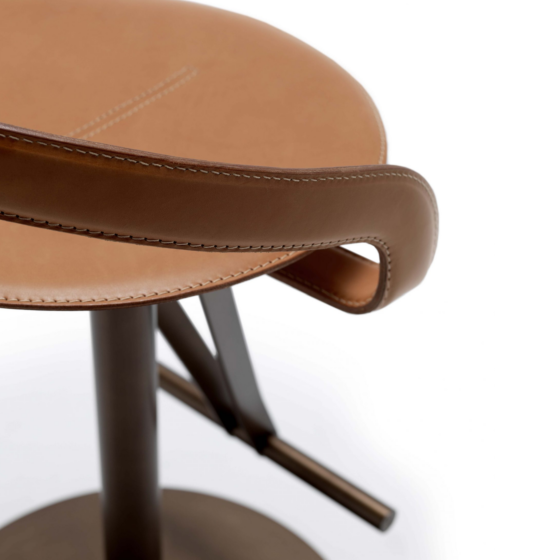 Leather Seat Swivel Bar Stool | Fasem Cayman | Italianfurniture.com