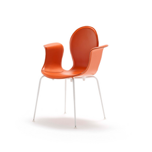 Leather Monobloc Dining Chair | Fasem Crop | Italianfurniture.com