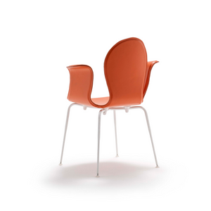 Leather Monobloc Dining Chair | Fasem Crop | Italianfurniture.com