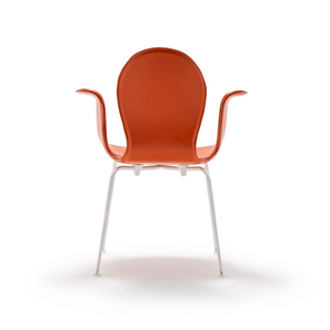 Leather Monobloc Dining Chair | Fasem Crop | Italianfurniture.com